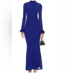 RUNAWAY the Label Ramoni Maxi Dress Sapphire - Size Medium - Brand New with Tags